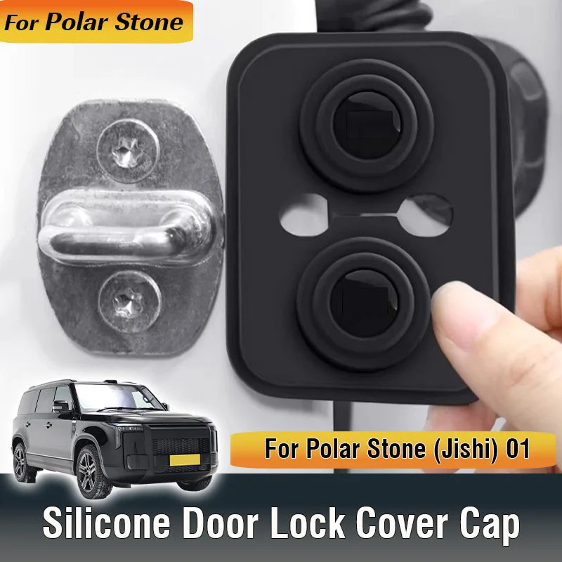 For ROX 01 Polar Stone (Jishi) 01 2023 2024 2025 2026 Car Door Lock Silicone Cover Limiter Protector Dust Proof Anti Corrosion