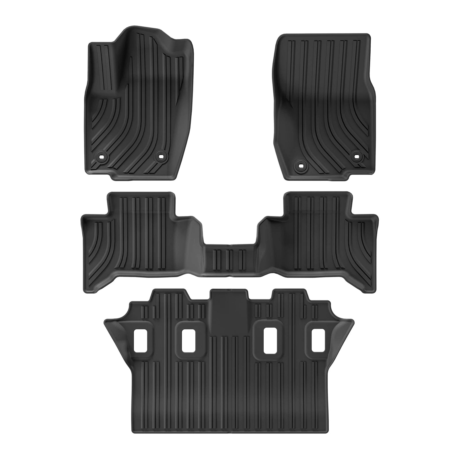 for Toyota Land Cruiser Prado LC250 2024-2025 Car Floor Mats Protective Mat 7 Seats Cargo Liner Trunk Pad Fit For Left Rudder