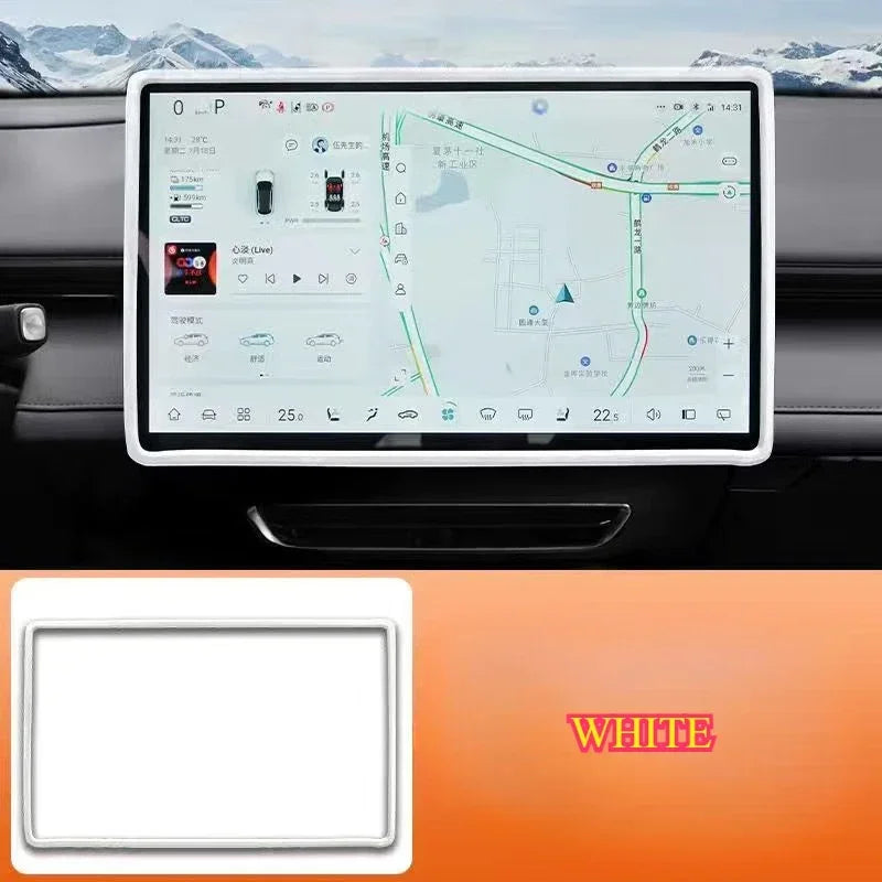 Car Central Control Navigation Screen Display Protective Cover Silicone Frame Auto Accessories For Changan Deepal S07 S7 2024