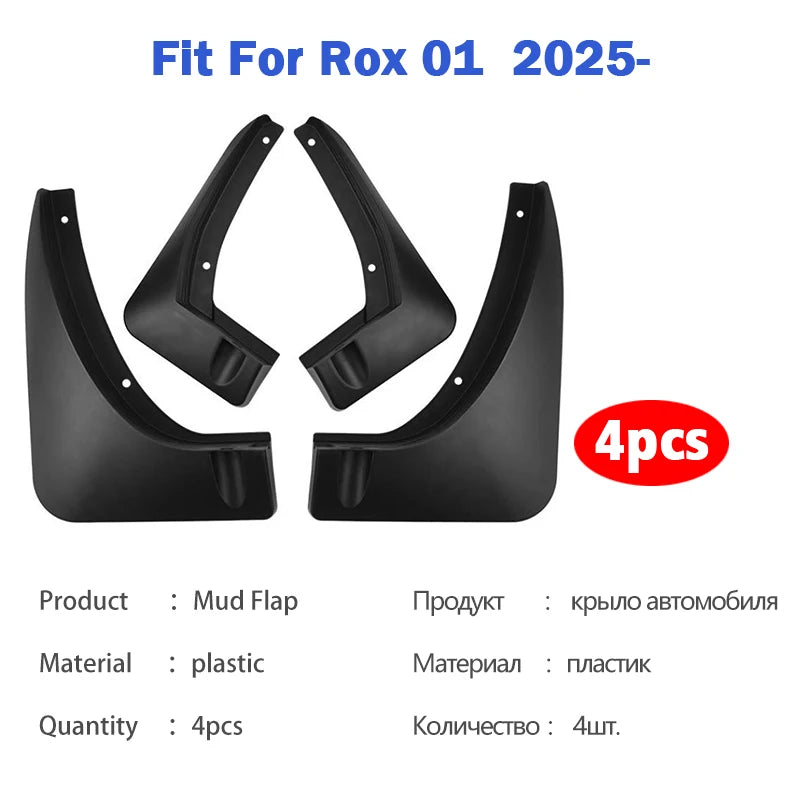 2025 2026 FOR NEW ROX 01 Mud Flap Guards Splash Mudguard Fender Mudflaps Car Accessories Front Rear 4PCS
