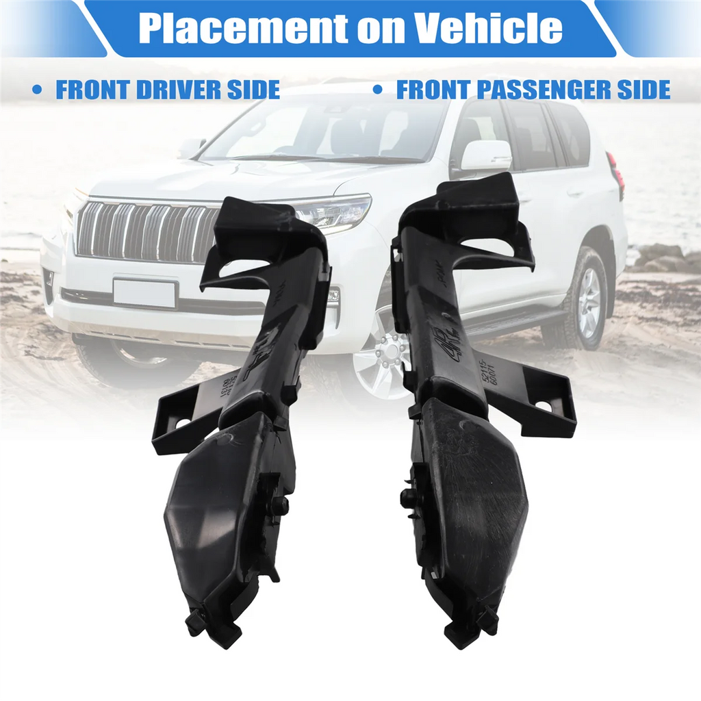 1 Pair Front Bumper Support Bracket 52116-60131 52115-60071 for Toyota Land Cruiser Prado 120 2002-2009