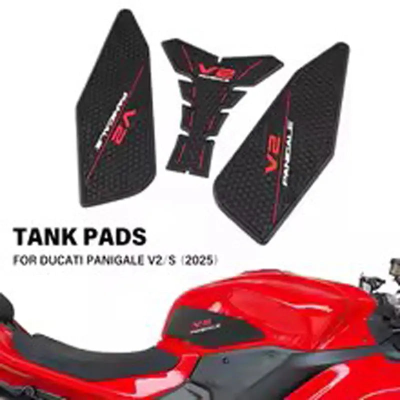 For Motorcycle Side/Top Tank Pad For Ducati Panigale V2/S  2025+ Rubber Non-slip Sticker Fuel Tank Anti Scratch Decal Sticker