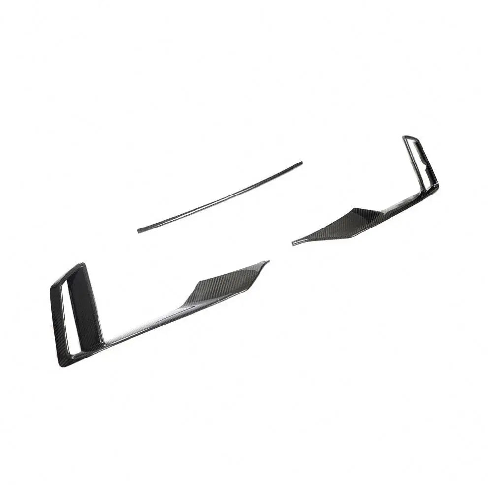 Carbon Fiber Front Bumper Scoop Trims For AUDI RS3 Base Sedan 2.5L 2480CC 2017-2019