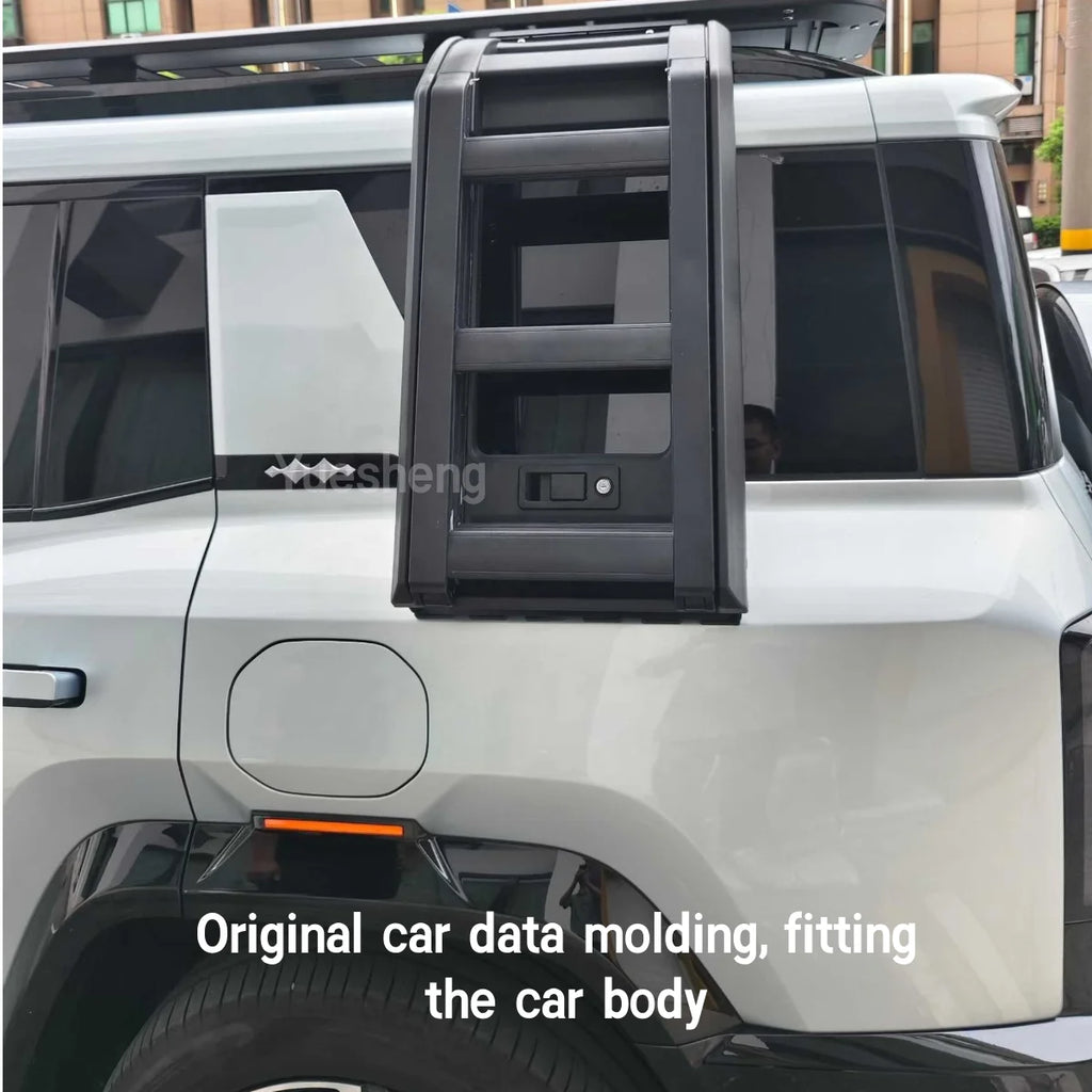 Off Road Aluminum Car Luggage Rack Roof Rack Side Ladder Side Storage Box For BYD Leopard 5 8 Titanium 3 7 Exterior Accessories