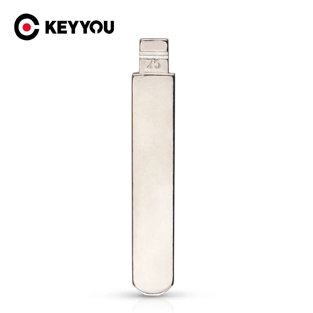 KEYYOU NO.25 Metal Uncut Replacement Remote Folding Flip HON66 Key Blade For Honda Accord Fit Civic City BYD Car Key Blank