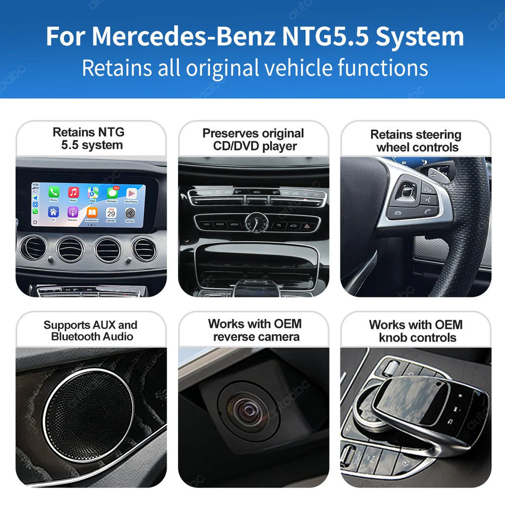12.3 Inch Linux Carplay Multimedia Screen For Mercedes Benz E Class W213 NTG5.5 Wireless CarPlay Android Auto
