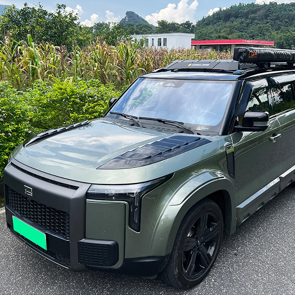 Car Black Warrior Modified Body Kits Engine Hood Decorative Panel Accessories  Fit For BAIC JISHI Polestone 01 ROX 01 2023- 2026