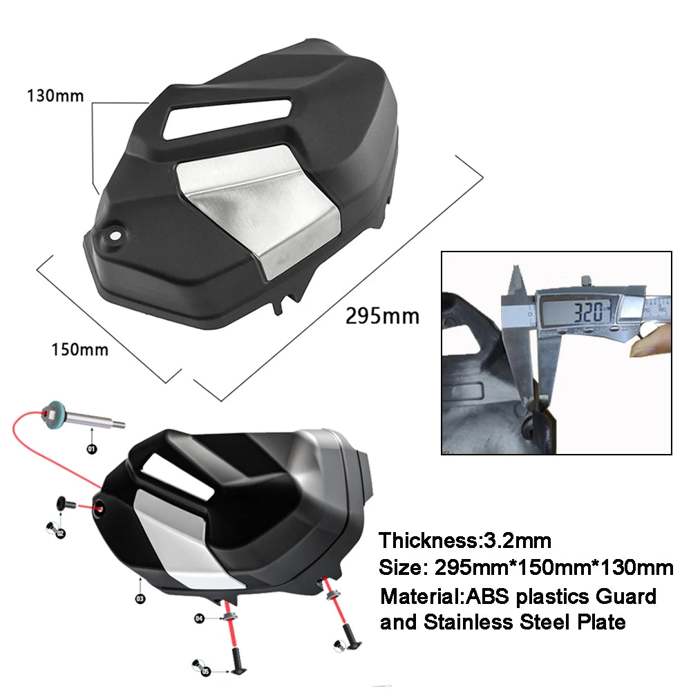 R1250GS Motorcycle Cylinder Head Protection Engine Guard For BMW ADV GS1250 GS LC R1250R R1250RS R1250C R1250RT R1250 R/RS/RT