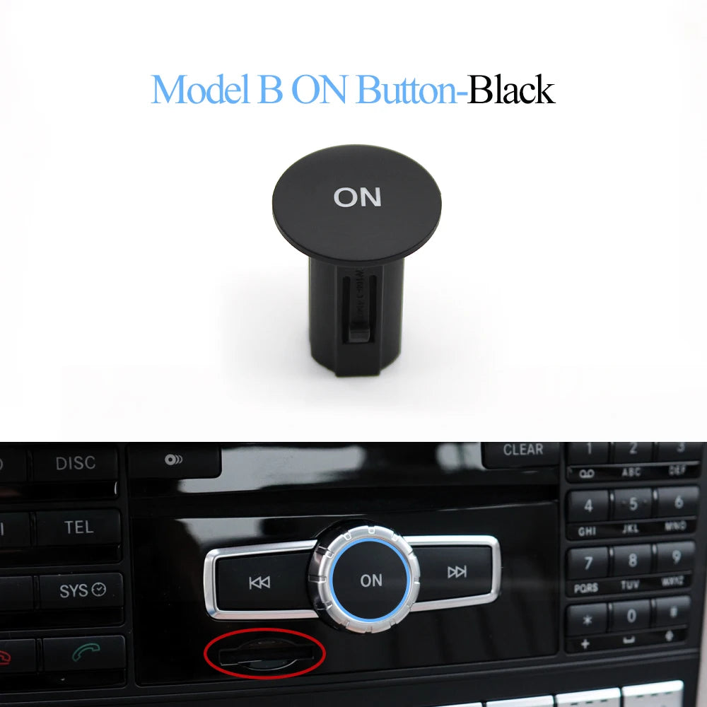 Front Center Console Radio CD Player Button Knob ON Button Switch Cap For Mercedes Benz W204 X204 W212 W207 W218 W166 W156 W176