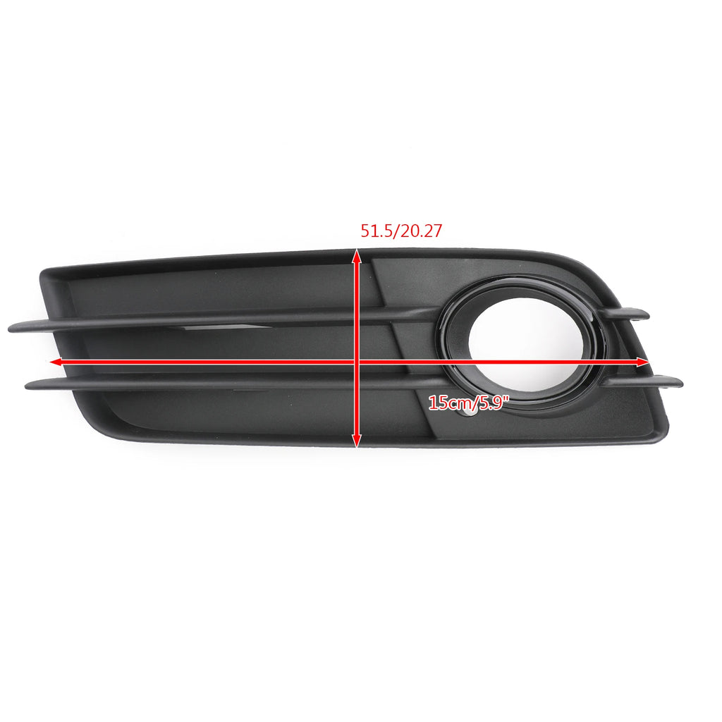 Front Bumper Black Fog Light Grille Cover For Audi A4 S-LINE S4 2008-2012 8K0807681C/8K0807682C Fog Light Cover