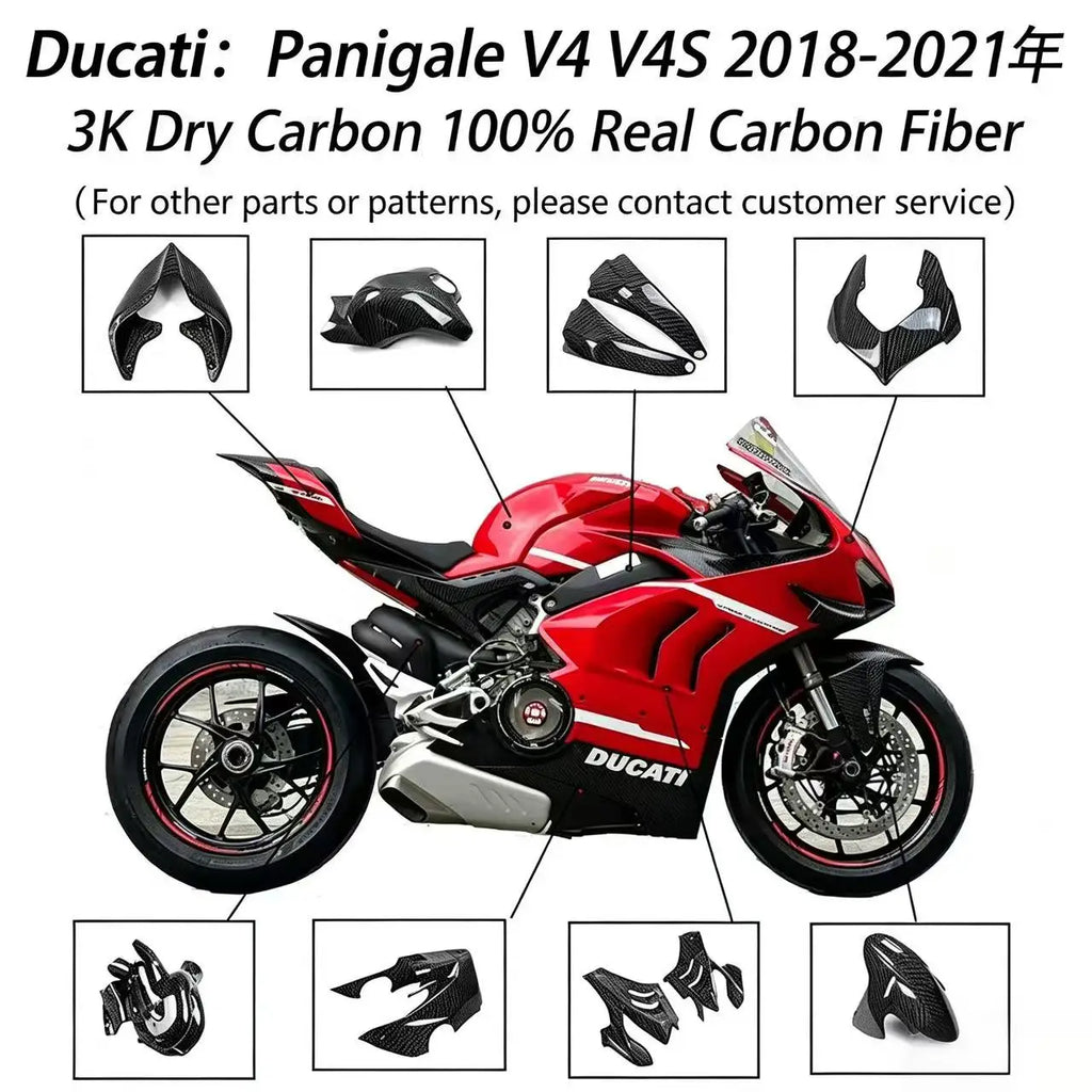 Apply to ducati Panigale V4 V4S V4R 2018 2019 2020 2021 carbon fiber exterior accessories side panel exhaust hood rear cover