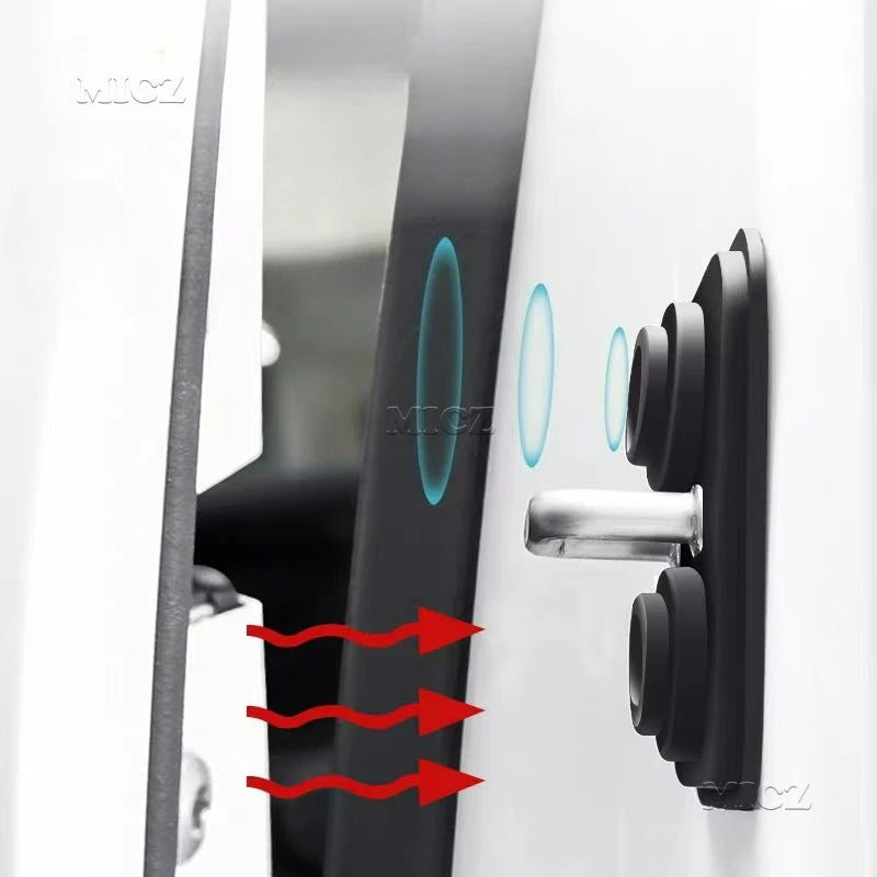 For ROX 01 Polestones 01 2023 2024 2025 Car Protect Door Mute Damping Cushion Silicone Lock Buckle Cover Pad Absorber Auto Parts