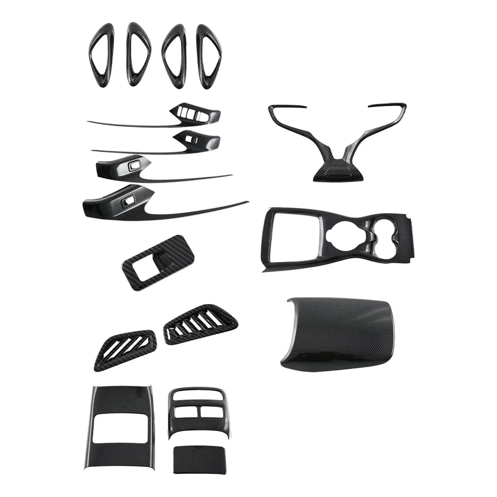 Car Interior Protection Accessory Black Carbon Fiber Easy to Mount Replacement Decorative Cover Stylish for Byd Seal Atto 4