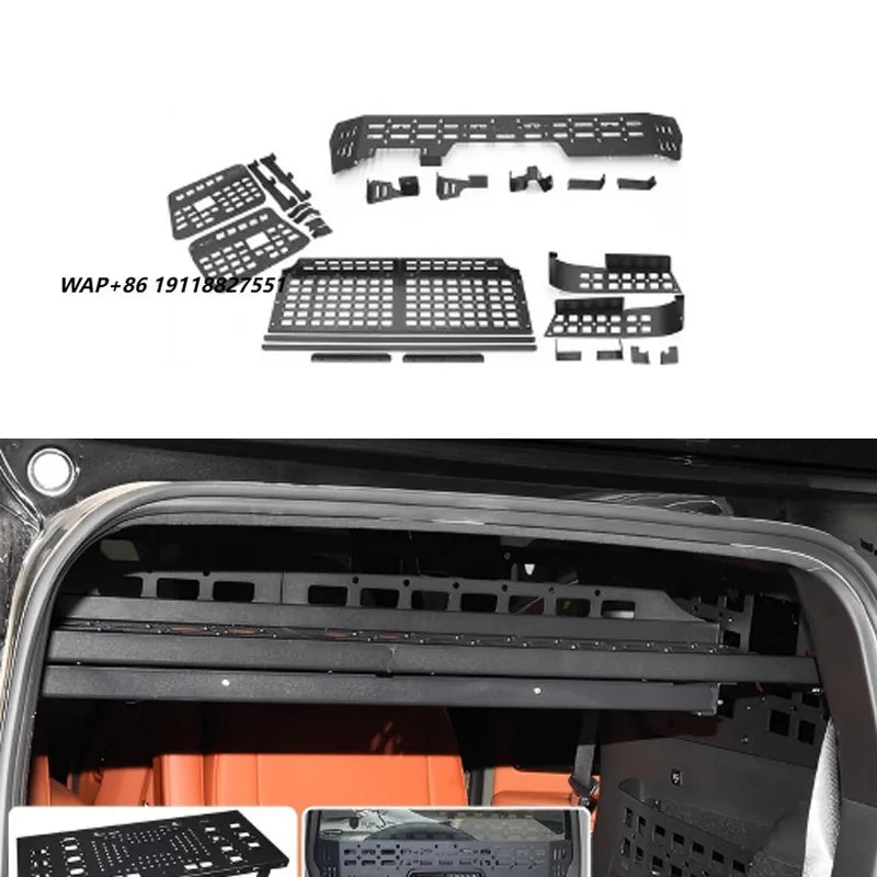 Rear Tailgate Storage Rack, Aluminum Trunk Storage Box, Interior Tailgate Modification Part for  Rox 01 Car Accessories