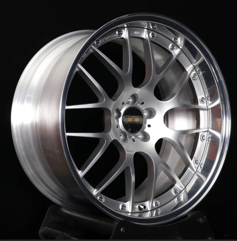 For BMW M2 M3 M4 E36 E46 E46, Mercedes Audi, Porsche 911 997 2-piece 18'' 19'' 5x112 5x120 Forged Wheels with Chrome Rims