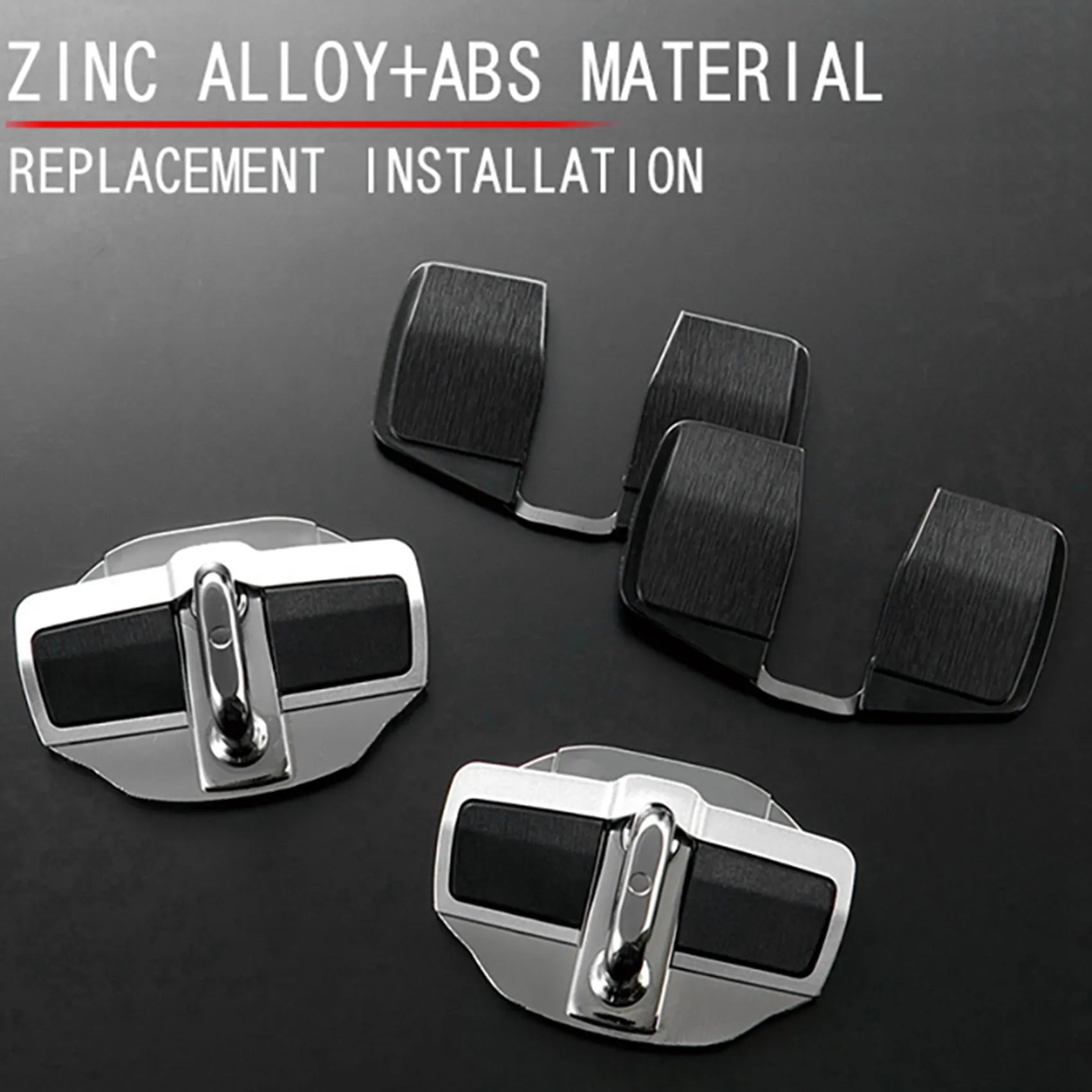 2 Sets TRD Door Stabilizer Door Lock Protector Latches Stopper Covers for Toyota Land Cruiser Alphard Vellfire