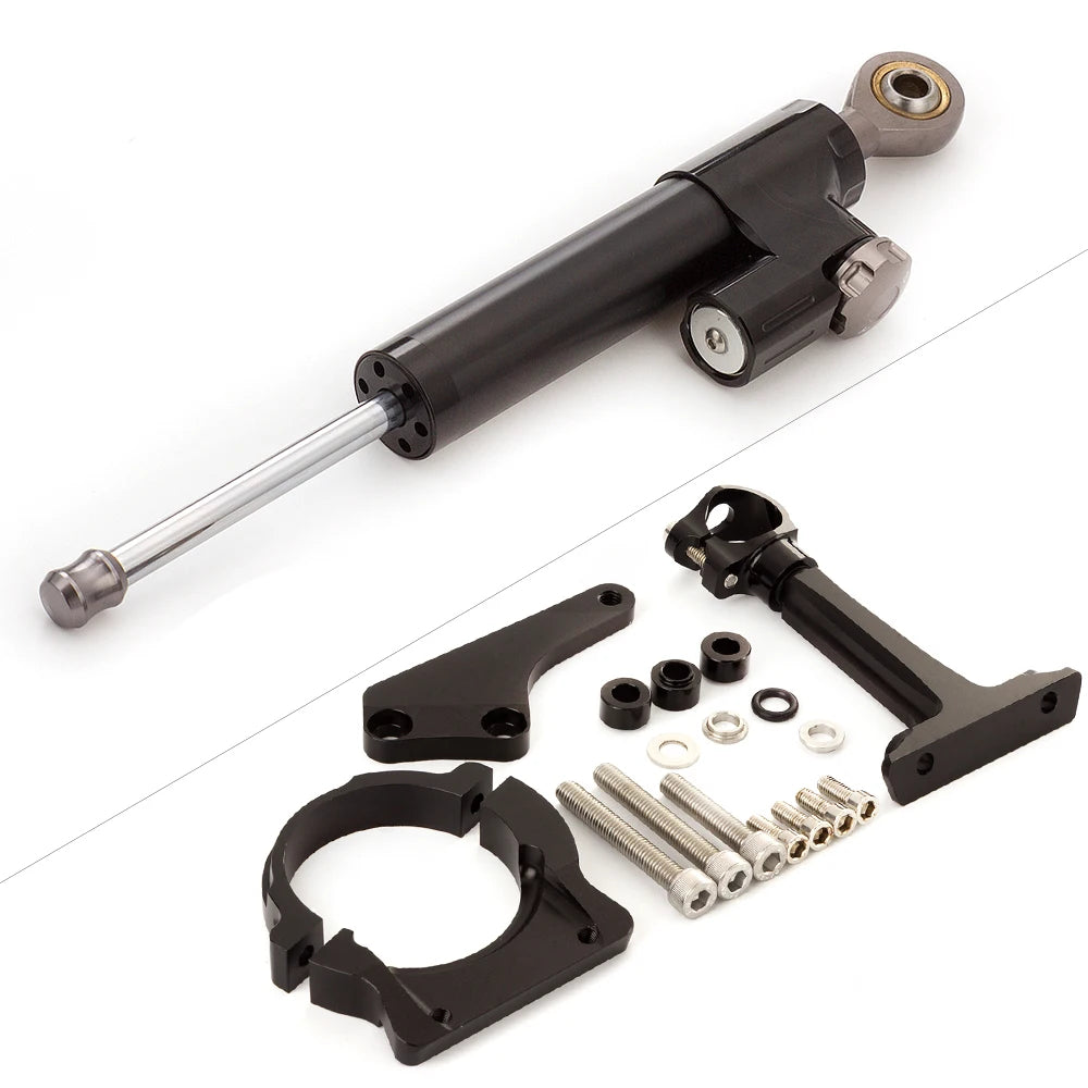 For Kawasaki ER6N ER6F Ninja 650R 2006-2008 Motorcycle Aluminum Steering Damper  2007Stabilize Bracket Support Mounting Kit