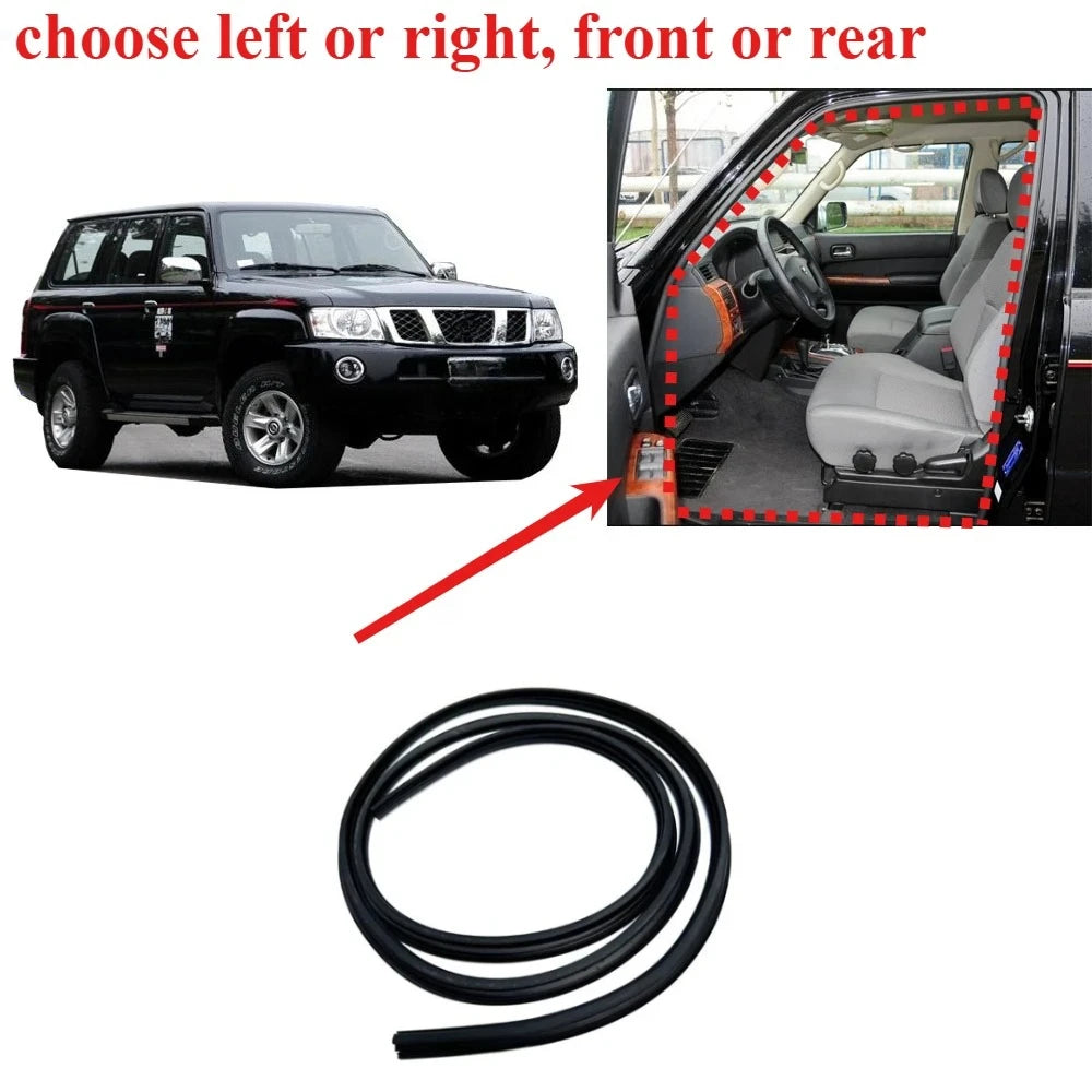 1 Piece Door Rubber Seal for Nissan Patrol Y61 Protect Rubber Weather Seal  for Y61 Seal Rubber Without Clip Accessories