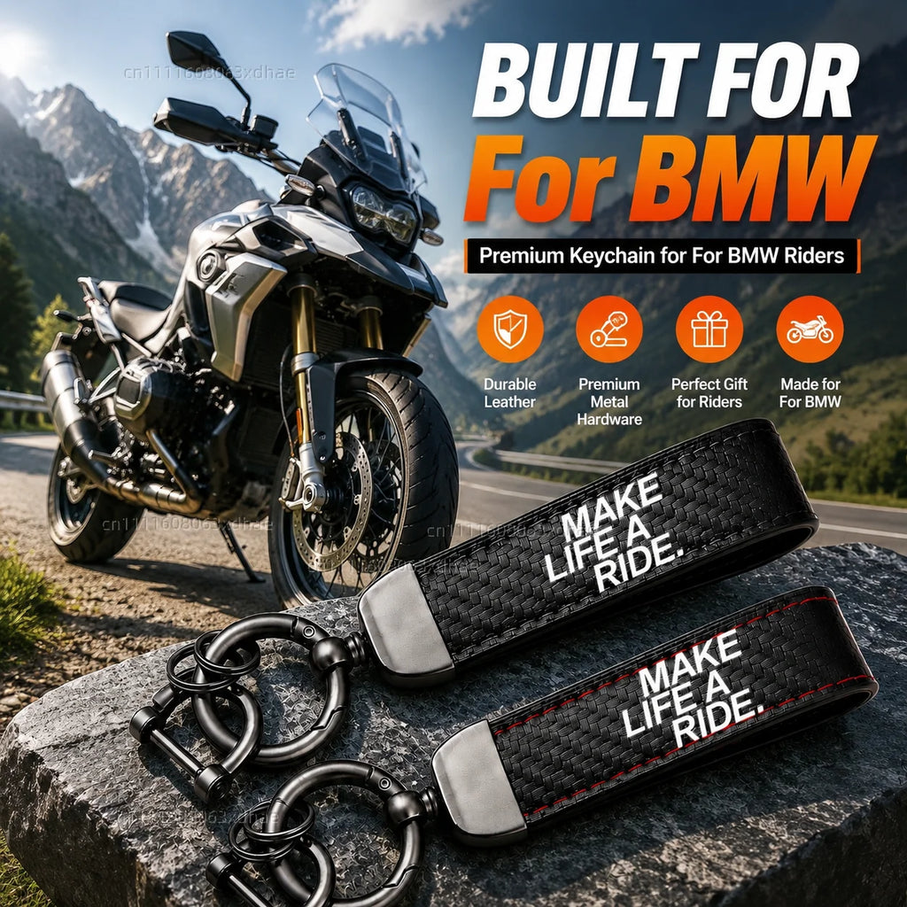 High-Grade Leather Motorcycle Keychain Holder Keyring Accessories For BMW R1200GS R1250GS R 1200GS R1250 GS R 1250 LC ADV
