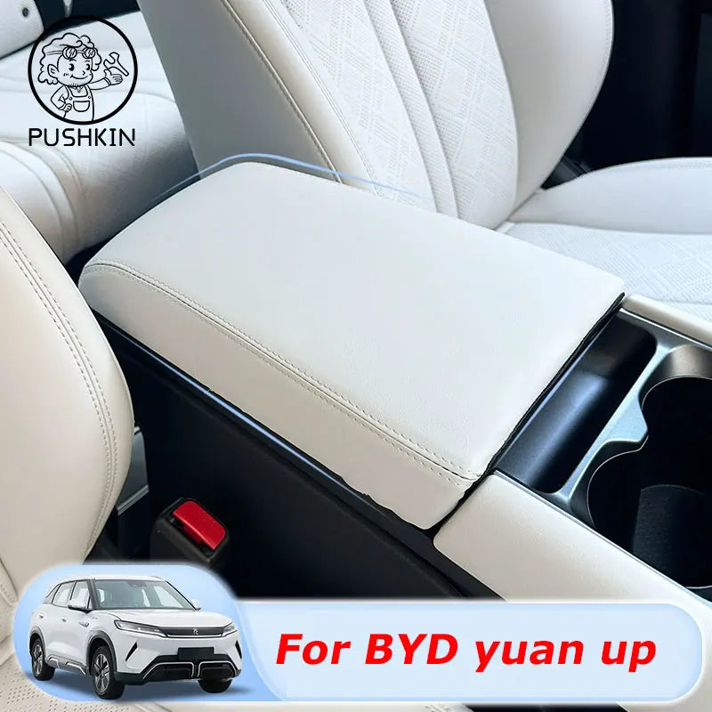 For BYD Yuan Pro Yuan UP EV 2024 2025 Car Styling Armrest Leather Cover Gearshift Cover Armrest Protective Cover Accessories