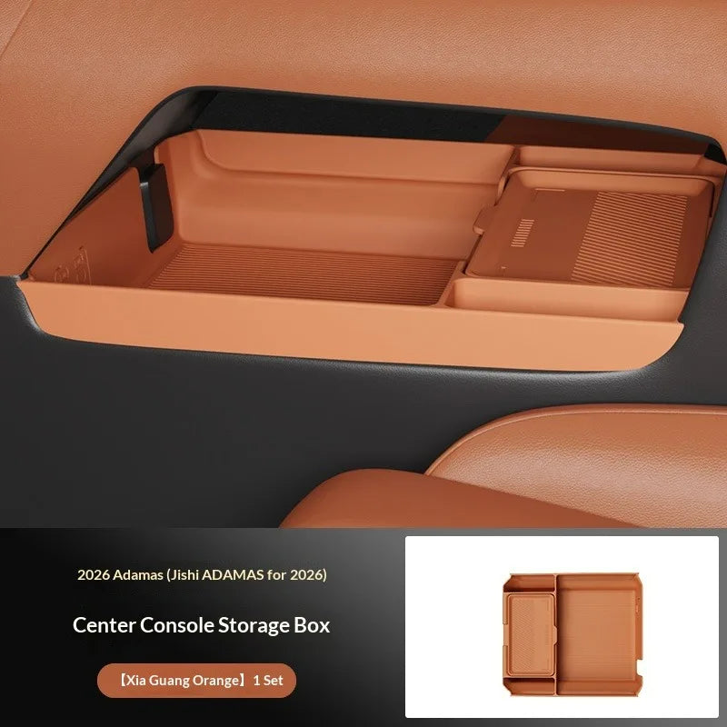 For 2026 ROX ADAMAS Under Console Storage Box Multifunctional Glasses Organizer Car Interior Modified Accessories