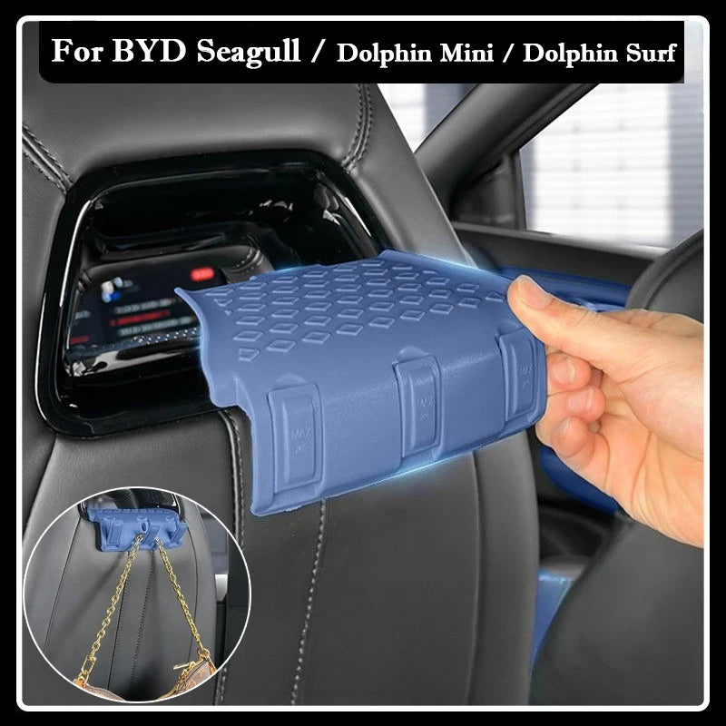 For BYD Seagull Dolphin Mini Surf Multifunctional Seat Back Rest Hook Hidden Storage Hooks Car Interior Organizer Accessories