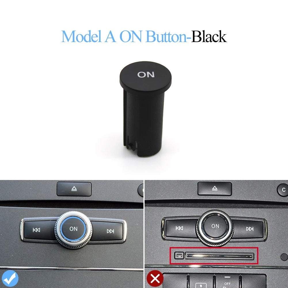 Front Center Console Radio CD Player Button Knob ON Button Switch Cap For Mercedes Benz W204 X204 W212 W207 W218 W166 W156 W176