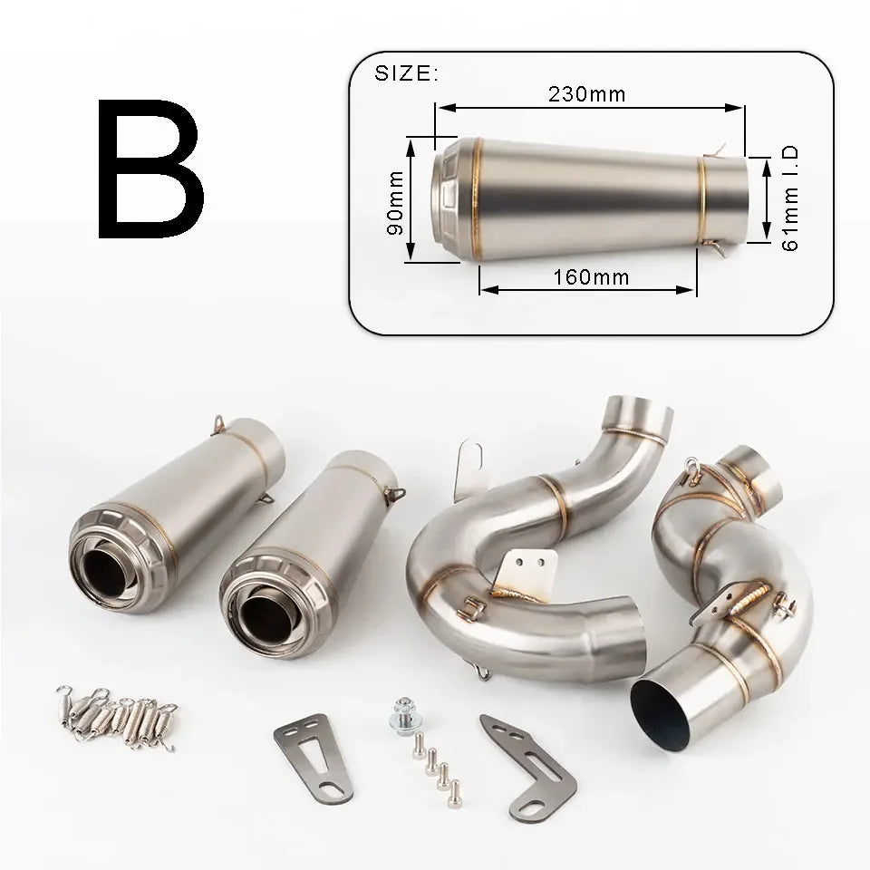 For Ducati Panigale V4 V4S 2018-2024 Streetfighter V4 2020-2024 Complete V4 Performance Exhaust System With Rear Muffler