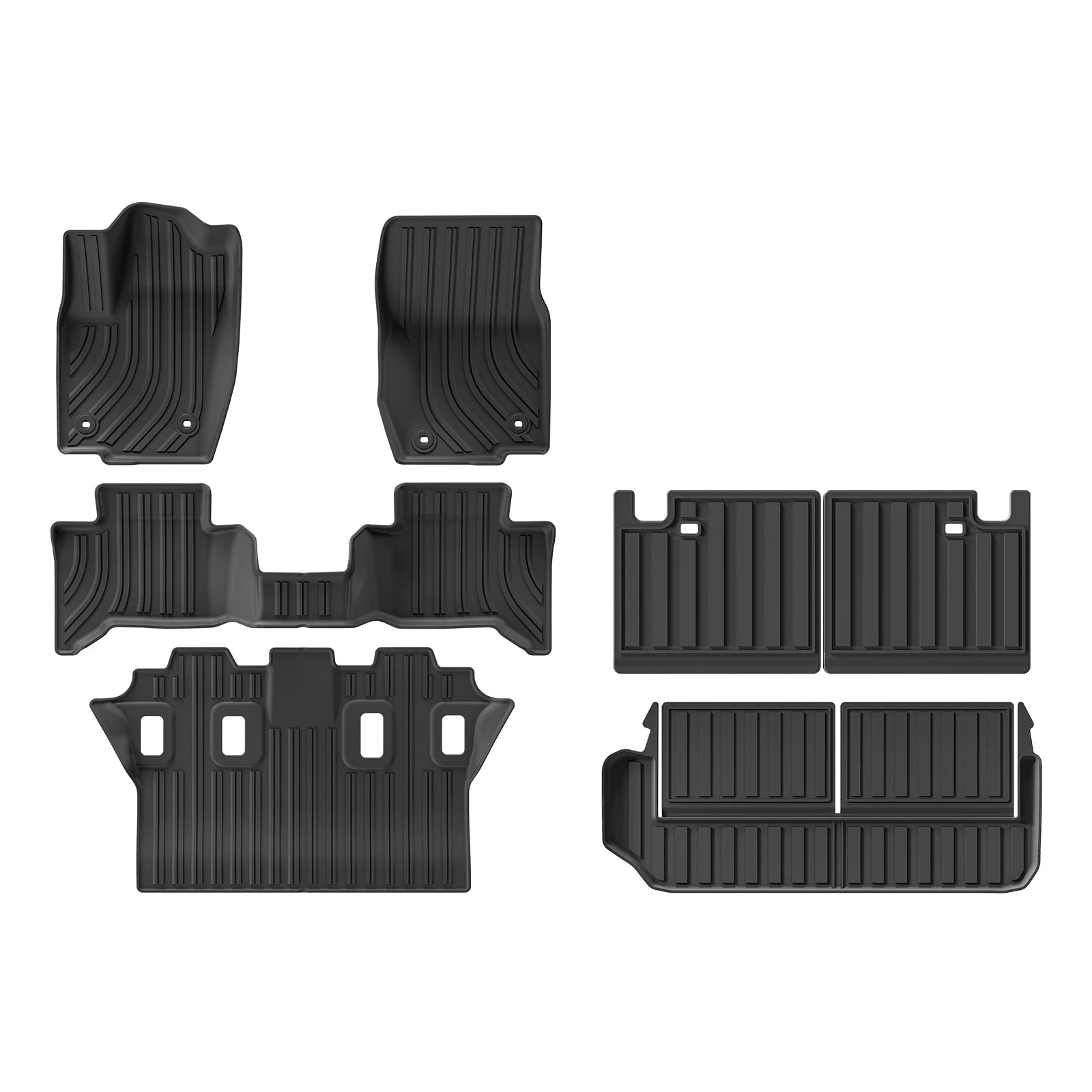 for Toyota Land Cruiser Prado LC250 2024-2025 Car Floor Mats Protective Mat 7 Seats Cargo Liner Trunk Pad Fit For Left Rudder