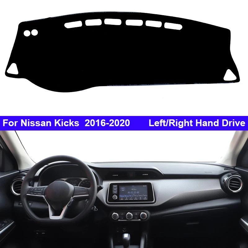 Car Inner Dashboard Cover For Nissan Kicks 2016 2017 2018 2019 2020 Auto Dash Mat Carpet Cape Sun shade Dashmat  Anti-dirty