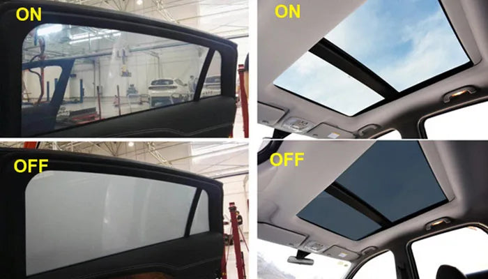 Customizable Black Self-Adhesive PDLC Tint Smart Car Window Film Modern Decorative Style