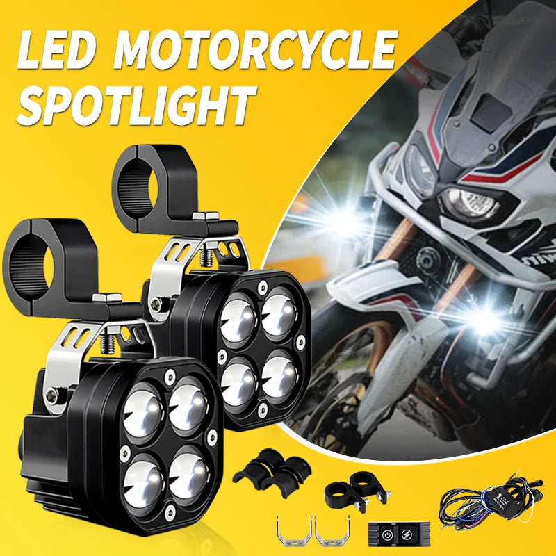 1 Set Motorcycle Auxiliary LED Light Driving Spotlights For Honda Africa Twin CRF1000L CRF 1000 L 2016-2019 Fog Light Headlights