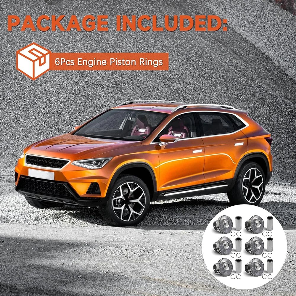 Engine piston kit For LAND ROVER DISCOVERY RANGE ROVER VELAR JAGUAR F-PACE F-TYPE XE XF 3.0L 3.0 L T V6 GAS 12-21 LR041639 306PS