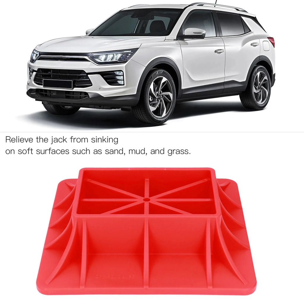 Heavy Duty Lift Jack Off Road Base Red Nylon Anti Fracture Support Board for Sand Mud Grass Soft Ground Lift Jack Base Jack Base