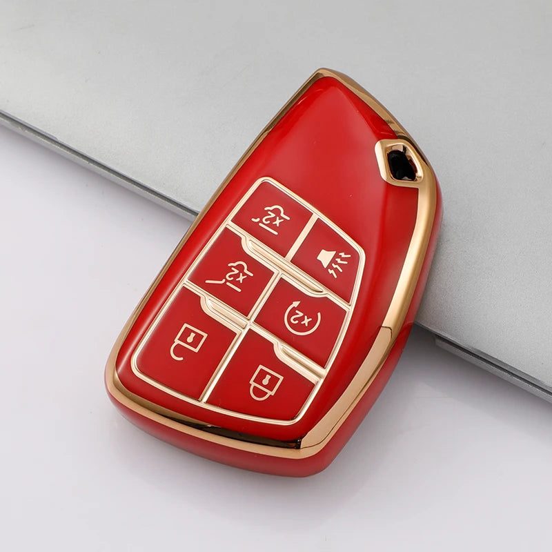 Car Key Cover Case for Chevrolet Tahoe Suburban for GMC Yukon for Buick ENVISION S Plus Avenir 2020 2021 2022 2023 5 6 Button