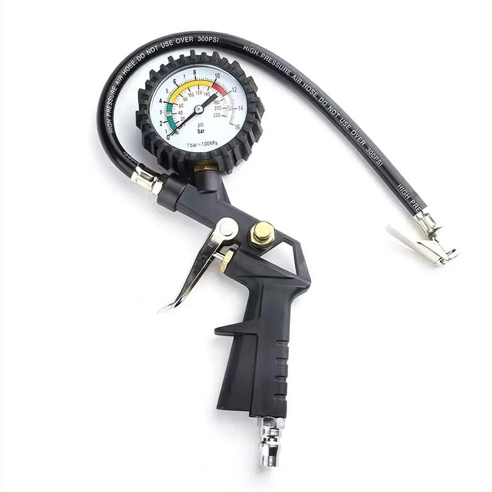Interface Tire Pressure Gauge For Car Motorcycle SUV Inflator Pumps Tire Repair Tools Pressure Gun Type For Air Compressor