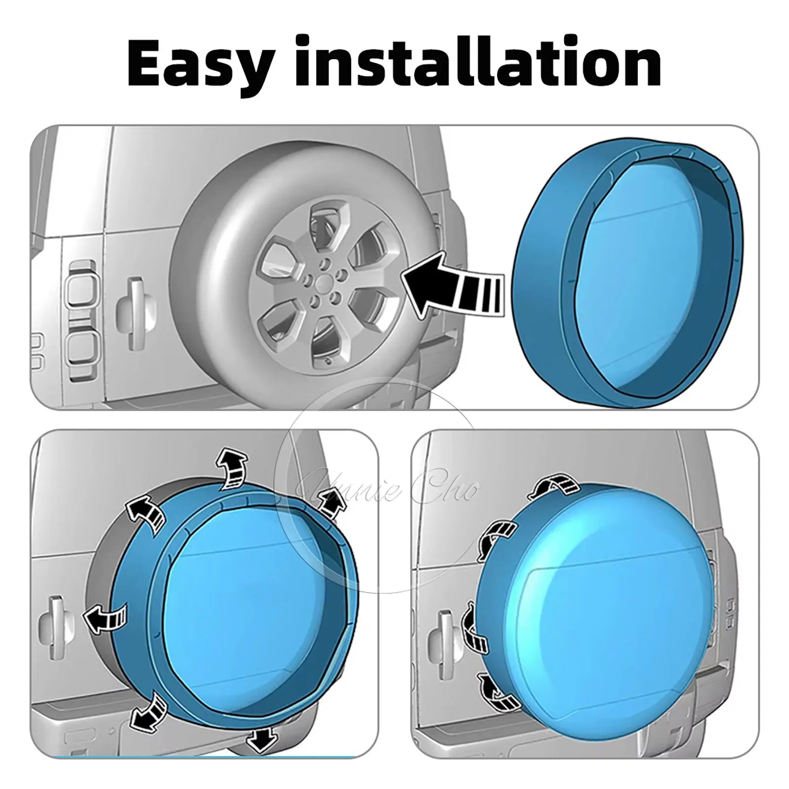 For Land Rover Defender L663 Wheel Cover 90 110 Accessories Waterproof Spare Tire Case Housing Rear Tyre Protector