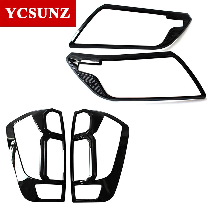 Head Tail Light Cover Trim For Nissan Navara Np300 D23 2014 2015 2016 2017 2018 2019 2020 Double Cabin Car Accessories