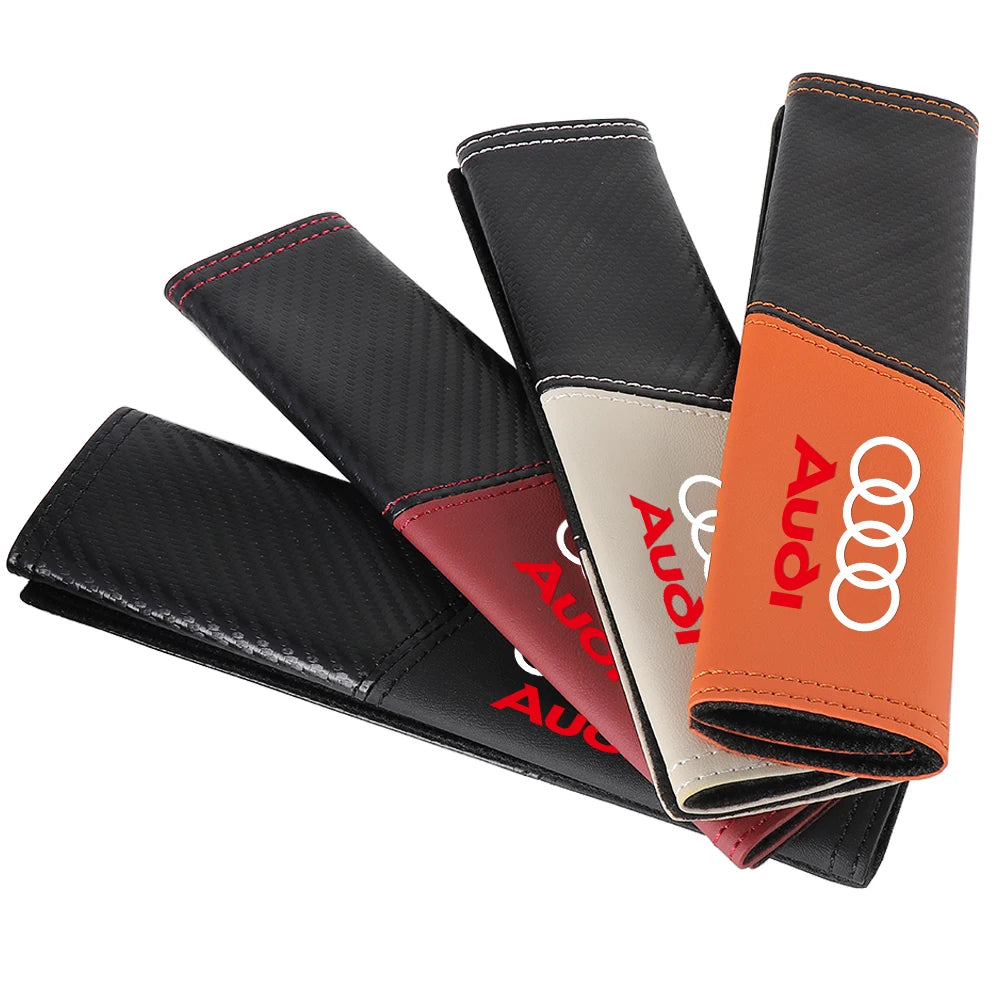 1Pcs Car Seat Belt Shoulder Carbon fiber Protector Pads For Audi Sline TT Q1 Q2 Q3 Q4 Q5 Q6 Q7 A1 A2 A3 A4 A4L A5 A6 A7 A8 A8L