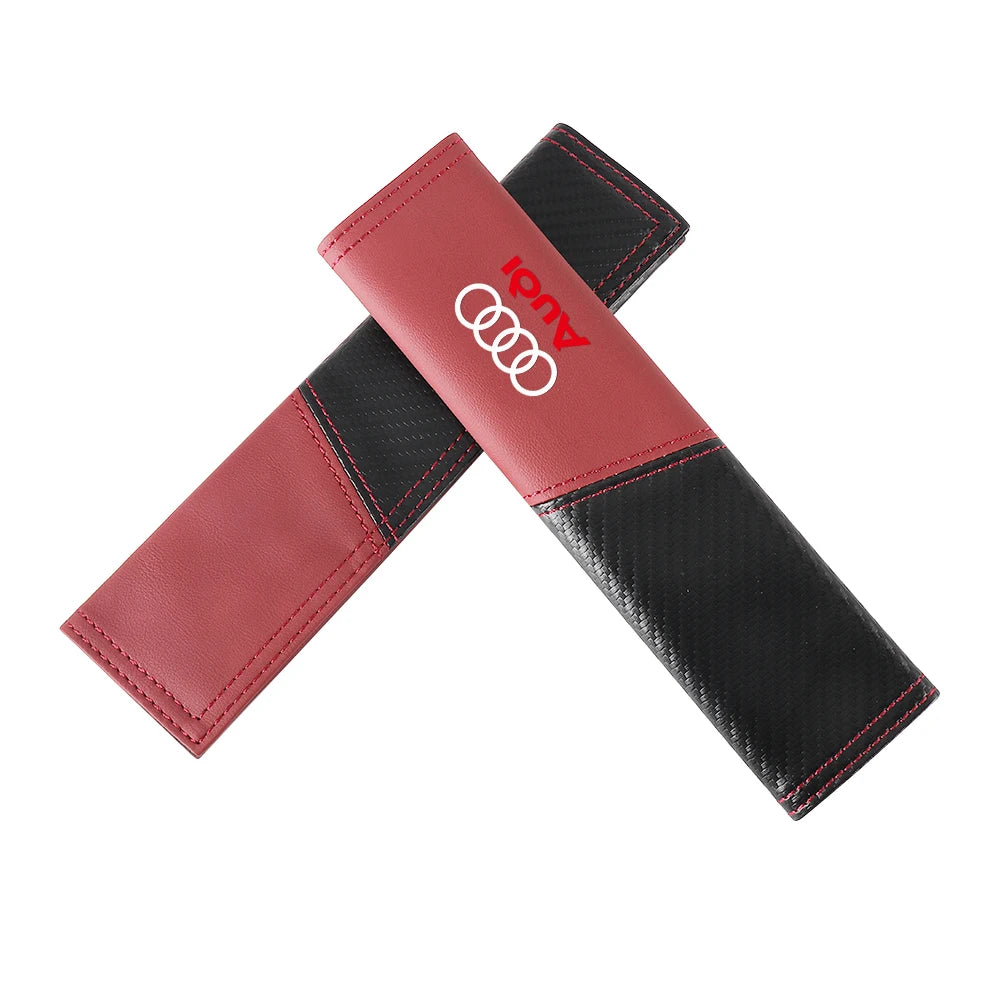 1Pcs Car Seat Belt Shoulder Carbon fiber Protector Pads For Audi Sline TT Q1 Q2 Q3 Q4 Q5 Q6 Q7 A1 A2 A3 A4 A4L A5 A6 A7 A8 A8L