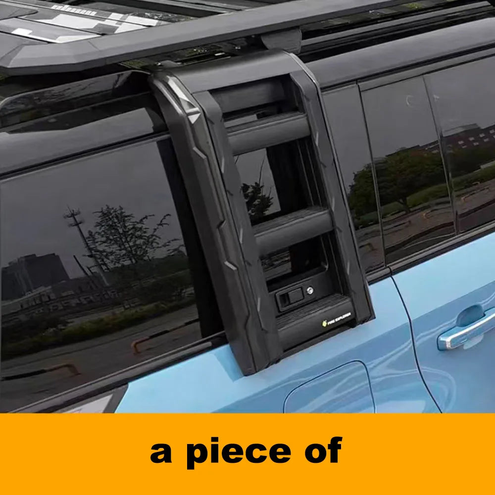 Car Foldable Side Door Climbing Ladder Retractable Fit For BAIC JISHI Polestones 01 ROX 01 2024 2025 2026