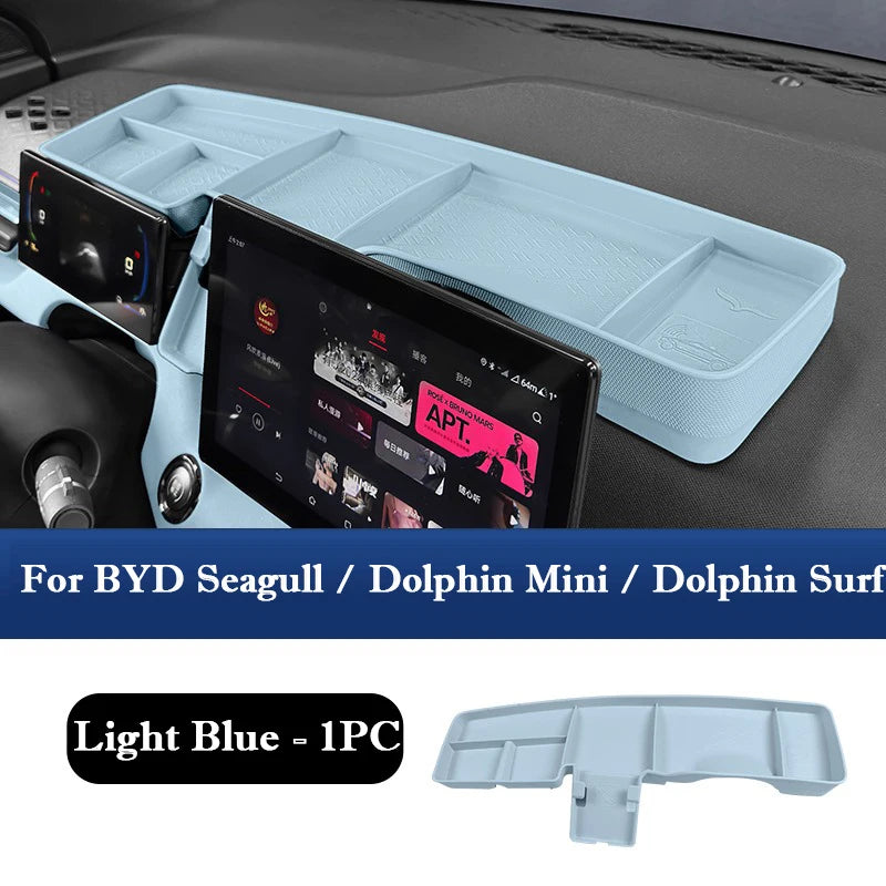 For BYD Seagull Dolphin Mini Surf Car Instrument Panel Multifunctional Storage Tray Dashboard Screen Rear Storage Organizer Box