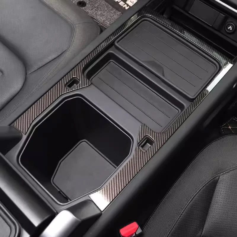 1pc ABS Car Central Control Storage Box Cup Trim Decoration Cover Sticker Frame for Land Rover Defender 20-24 Interior Accessory