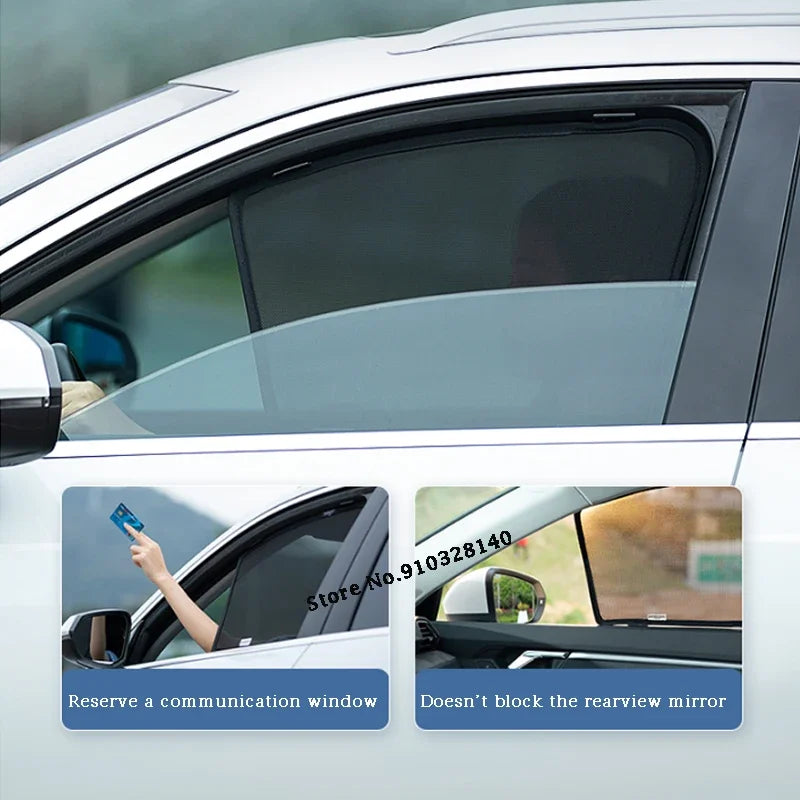 For Polestones 01 ROX 01 2024 2025 Car Sunshade Mesh Sunshield Side Window Sun Visor Sunscreen