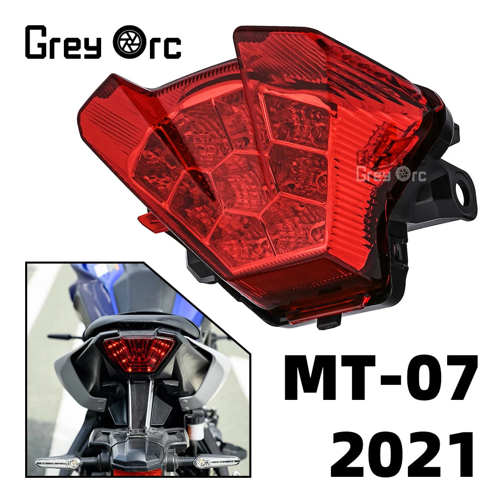 Motorcycle LED Rear Tail Light Brake Turn Signal Integrated Light For Yamaha MT-07 MT07 2018 2019 2020 2021 2022 2023 2024