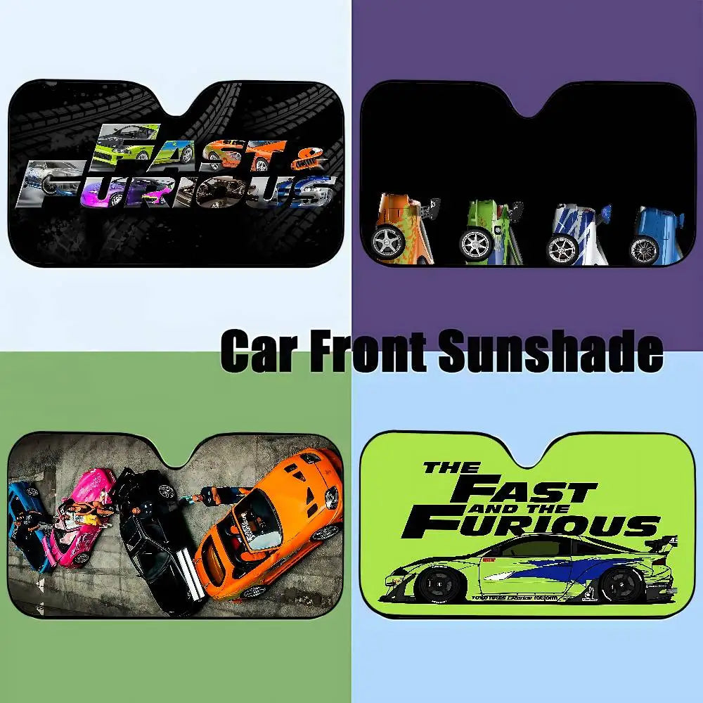 واقي الشمس الزجاجي الأمامي للسيارة بتصميم "Cool The F-fast And The F-furious" العصري والأنيق، غطاء زجاج أمامي للسيارة، ستارة حاجب شمس للسيارة