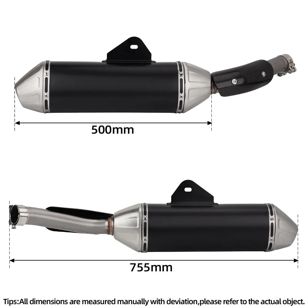For Yamaha Tenere 700 Full Motorcycle Exhaust System Complete Header Pipe Muffler Kit Adventure Bike