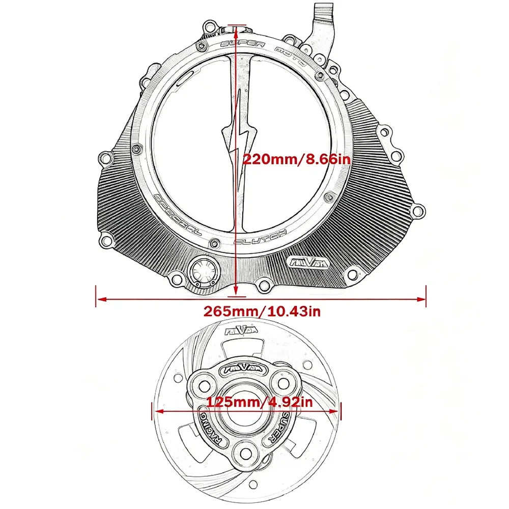 Clear Transparent Engine Case Cover Clutch Cover Modification for Kawasaki Ninja 400 Z400 Motorcycle accessories