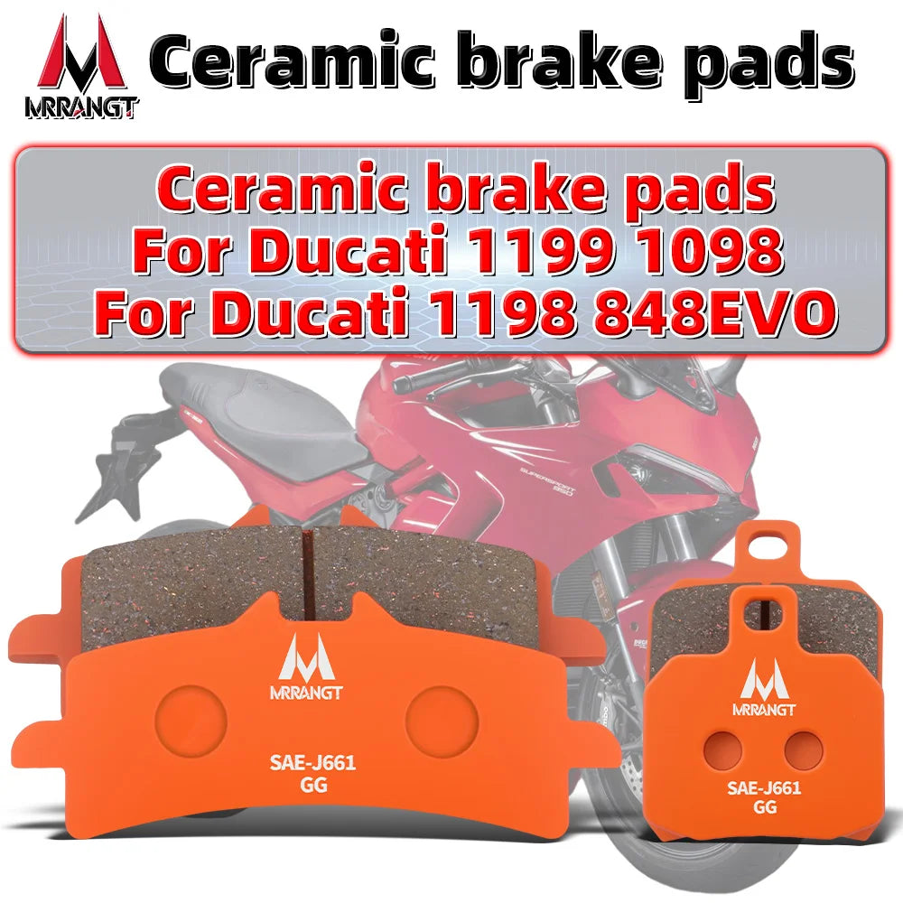 MRRANGT Motorcycle Ceramic Brake Pads Front Rear Set Fit For Ducati 1199 Panigale 1098 1198 848EVO High Performance Accessories