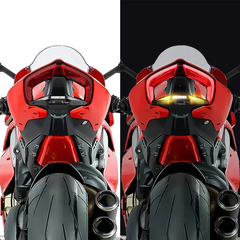 For Ducati Panigale V4R/S License Plate Holder Integrated Turn Signal Tail Tidy Fender Eliminator For Streetfighter V4 V4S V2